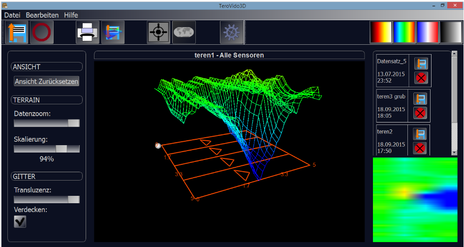 Tero Vido Expander 3D Bodenscanner Steuerung über die Tero Vido App