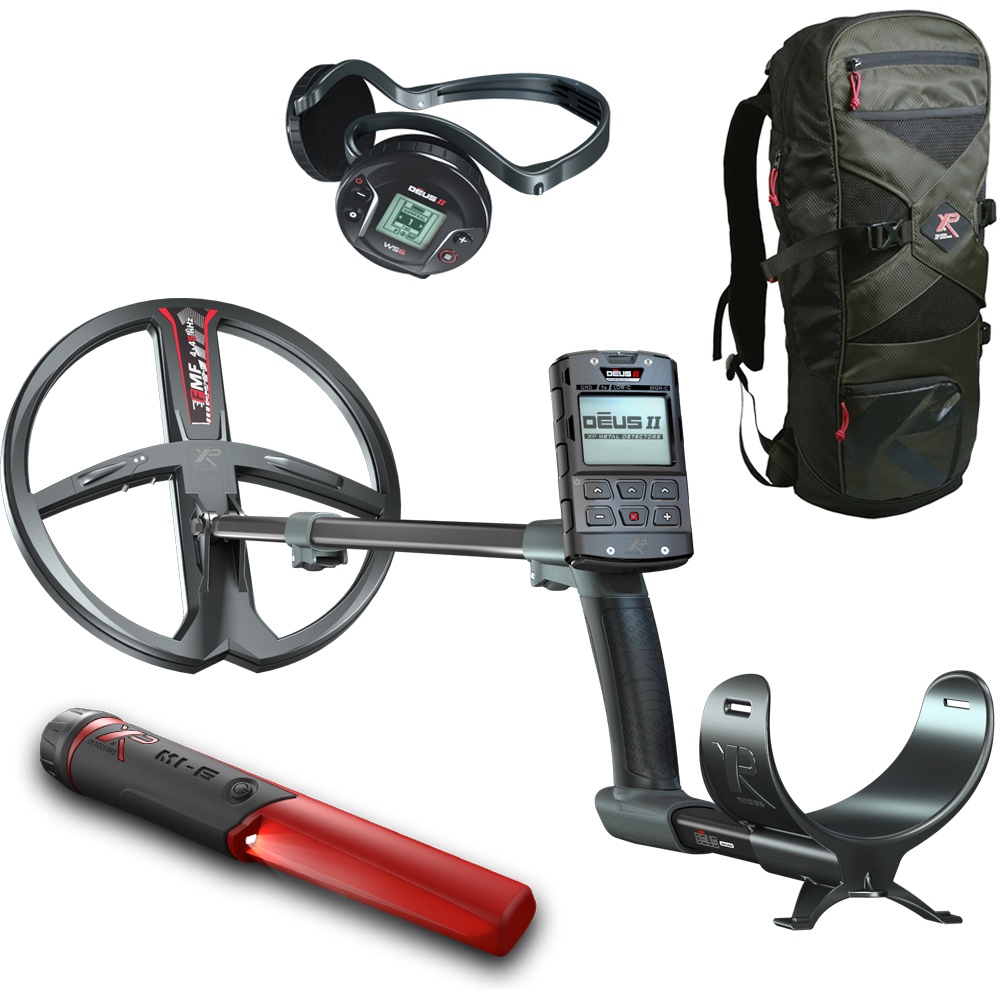 XP DEUS 2 28 FMF RC WS6 mit gratis MI-6 Pinpointer und 240 Rucksack